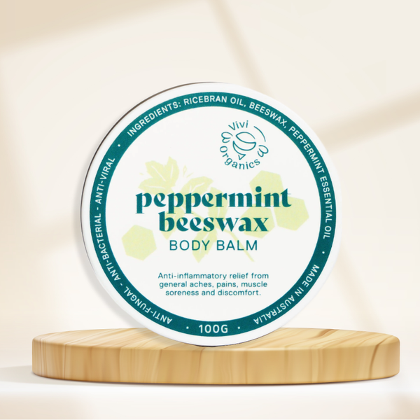 Vivi Organics Muscle Ease Peppermint Beeswax Body Balm