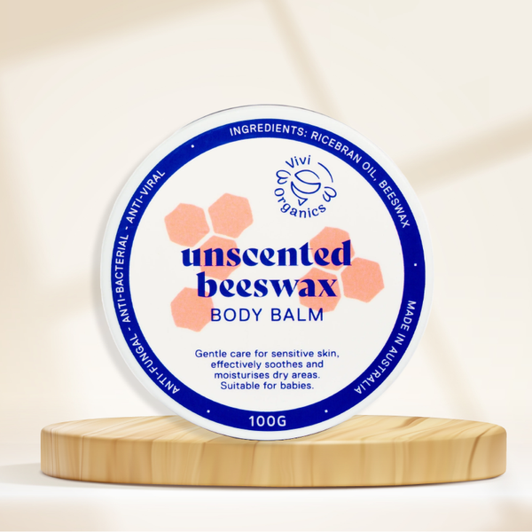 Vivi Organics Unscented Beeswax Body Balm